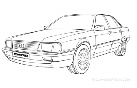 Powerflex Buchsen Audi 100 Quattro inc Avant (10/84-11/90)