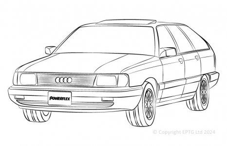 Powerflex Buchsen Audi 200 Quattro inc Avant (11/84-11/90)
