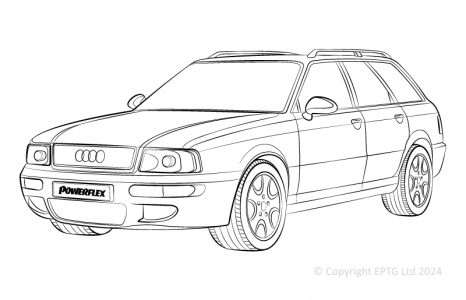 Powerflex Buchsen Audi 80-90 Avant Quattro, S2 Coupe B3 (1983-1996)