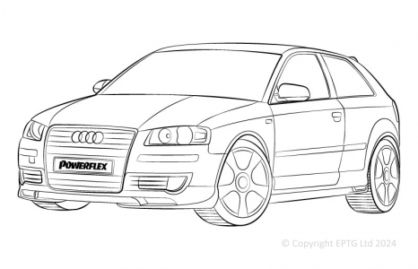 Powerflex Komplettset Audi A3 MK2 8P (2003-)
