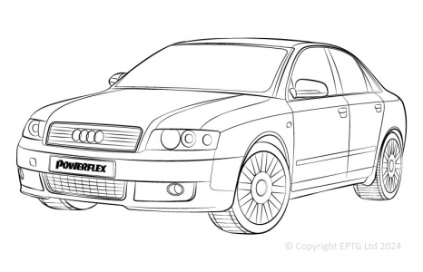 Powerflex Buchsen Audi A4 2WD (2001 - 2005)