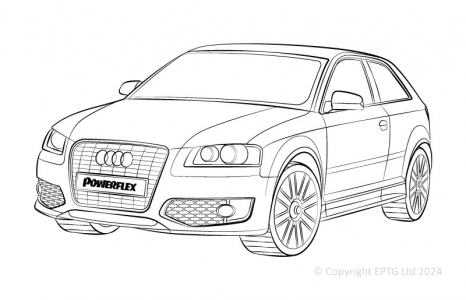 Powerflex Komplettset Audi S3 MK2 8P (2006-)