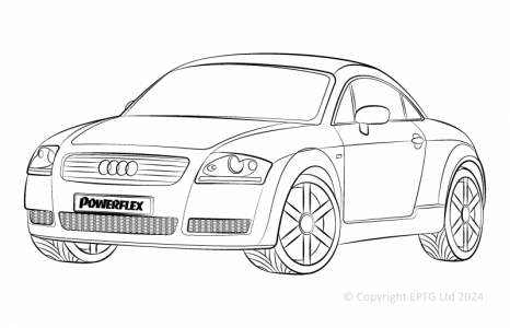 Powerflex Komplettset Audi TT Mk1 Typ 8N 2WD (1999-2006)