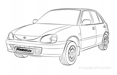 Powerflex Buchsen Daihatsu Charade G202, G203 (1993 - 2000)