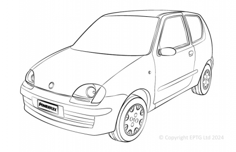 Powerflex Buchsen Fiat Cinquecento & Seicento