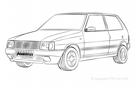 Powerflex Buchsen Fiat Uno inc Turbo