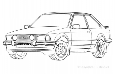 Powerflex Buchsen Ford Escort Mk3 & 4, XR3i, Orion All Types