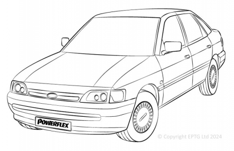 Powerflex Buchsen Ford Escort MK5,6 & 7 inc RS2000 (1990-2001)