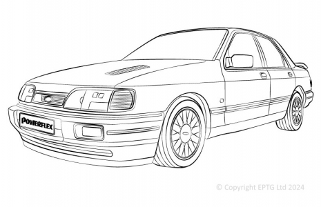 Powerflex Buchsen Ford Sapphire & Sierra Cosworth 4WD