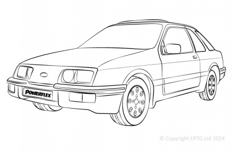 Powerflex Buchsen Ford Sierra 4X4 2.8 & 2.9, XR4i