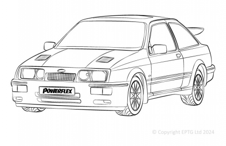Powerflex Buchsen Ford Sierra RS Cosworth