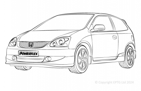 Powerflex Buchsen Honda Civic Mk7 (2001-2005)