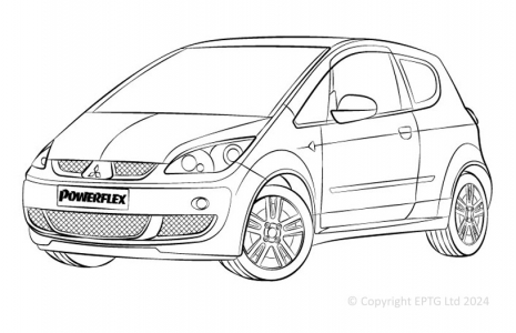 Powerflex Buchsen Mitsubishi Colt (2003 - 2011)