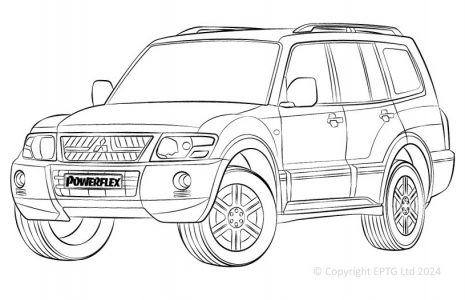Powerflex Buchsen Mitsubishi Shogun 1999-2006