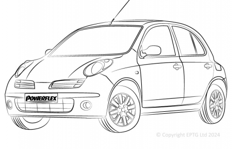 Powerflex Buchsen Nissan Micra (K12) (2003 - 2009)