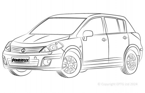 Powerflex Buchsen Nissan Note / Tiida (2006 - 2011)
