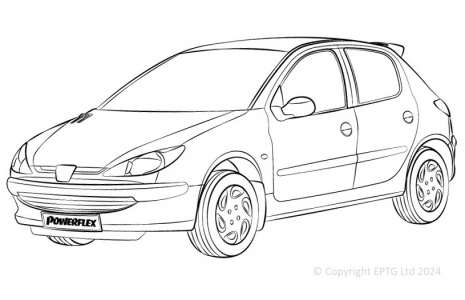 Powerflex Buchsen Peugeot 206