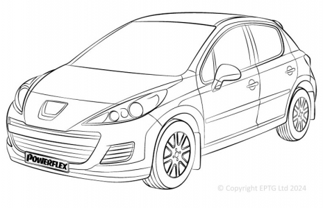 Powerflex Buchsen Peugeot 207 (2006-2014)