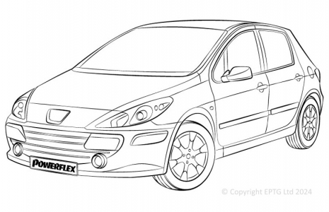 Powerflex Buchsen Peugeot 307 (2001-2011)