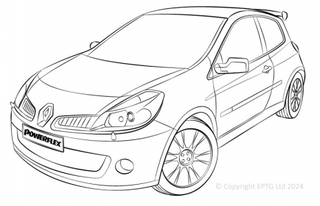 Powerflex Komplettset Renault Clio III Sport 197/200 (2005 - 2012)
