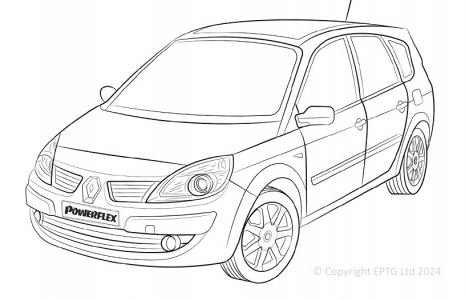 Powerflex Buchsen Renault Scenic II (2003-2009)