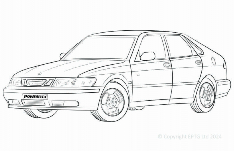 Powerflex Buchsen Saab 9-3 (1998-2002)