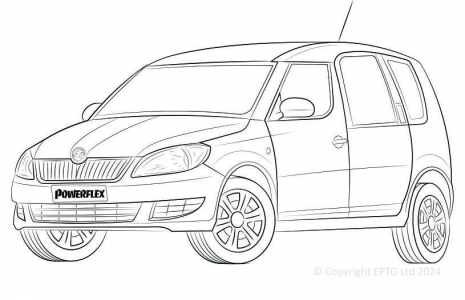Powerflex Buchsen Skoda Roomster (2009-)