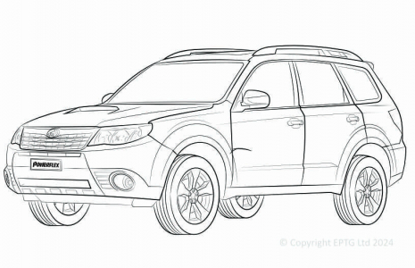 Powerflex Buchsen Subaru Forester (SH 05/08 on)