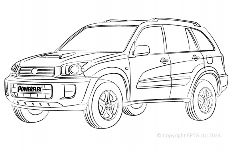 Powerflex Buchsen Toyota RAV-4 (2001 - 2005)
