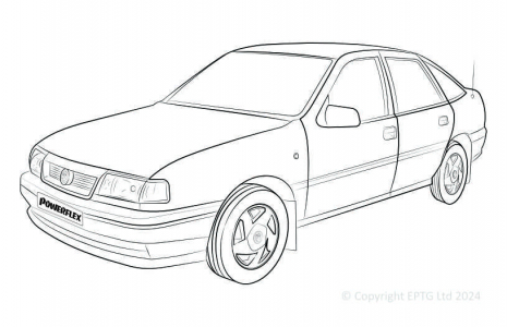 Powerflex Buchsen Opel Cavalier 2WD, Vectra A