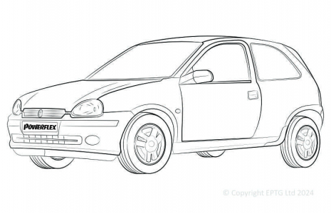 Powerflex Buchsen Opel Corsa B - Late Model
