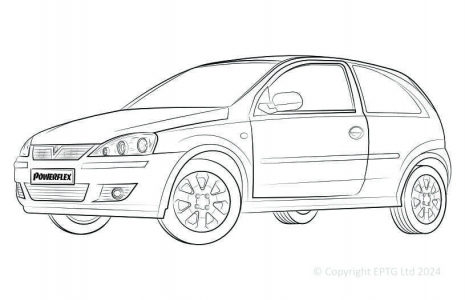 Powerflex Buchsen Opel Corsa C (2000-2006)