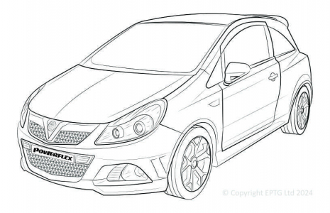 Powerflex Buchsen Opel Corsa D VXR