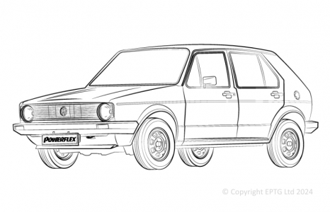 Powerflex Komplettset VW Golf MK1 (1973 - 1985)