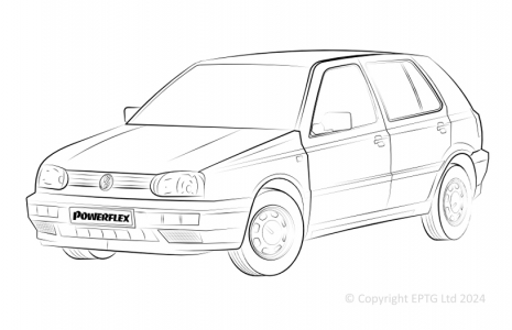 Powerflex Komplettset VW Golf MK3 (1992 - 1998)