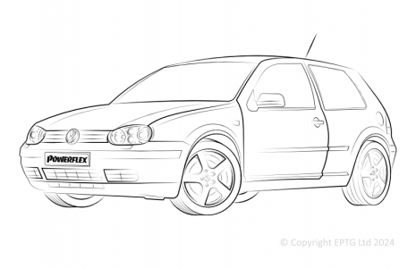 Powerflex Komplettset VW Golf MK4 2WD (1997 - 2006)