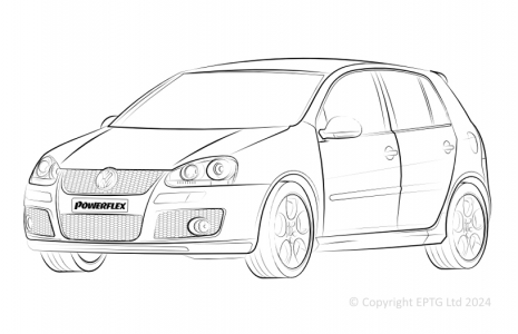 Powerflex Komplettset VW Golf MK5 GTI & R32 (2003 - 2009)