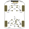 Preview: Powerflex Buchsen Motorlager Buchse hinten unten für Lotus Elise Series 1 Black Series
