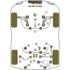 Preview: Powerflex Buchsen Stabilisator hinten 18.5mm für VW Golf MK7 5G 4WD inc R Black Series