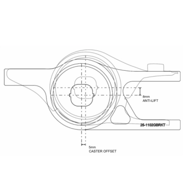 Powerflex Buchsen Querlenker hintere Buchse mit Nachlaufeinstellung für Honda Civic MK11 FL5 Type R (2022-)