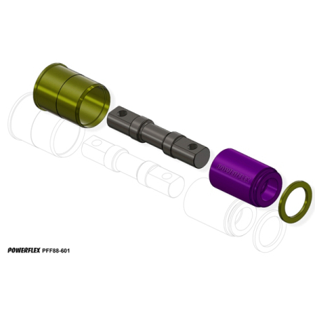 Powerflex Buchsen Querlenker vorne VA für Volvo S60 (2001-2009), V70-Mk2, S80-Mk1 (2000-2007) Black Series