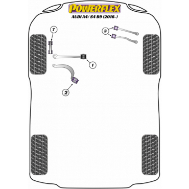 Powerflex Buchsen Querlenker vorne unten innen für Audi A4 / S4 B9 (2016-)