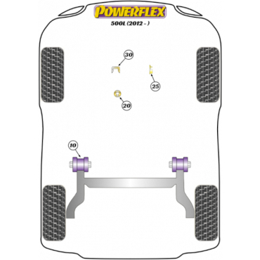 Powerflex Buchsen oberer Motorlagereinsatz für Fiat 500L (2012-)