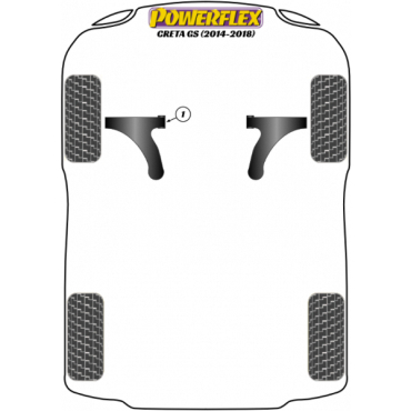 Powerflex Buchsen vorderer Querlenker vordere Buchse für Hyundai Creta GS (2014-2018)