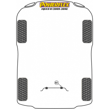 Powerflex Buchsen Stabilisator hinten 19.3mm für Hyundai Equus VI (2009-2016)