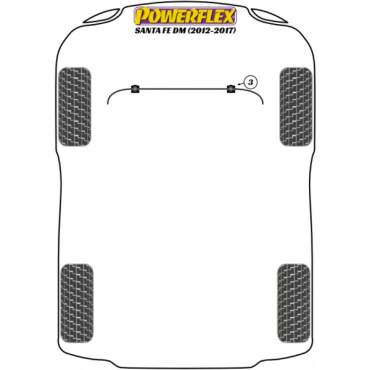 Powerflex Buchsen Stabilisator vorne 20mm für Hyundai Santa Fe CM (2005-2011)