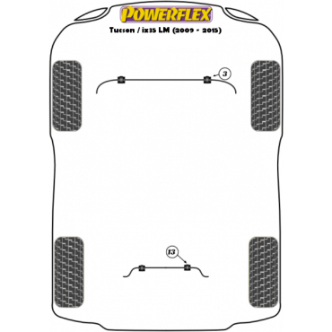 Powerflex Buchsen Stabilisator vorne 23.2mm für Hyundai Tucson / ix35 LM (2009-2015)