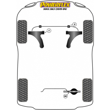 Powerflex Buchsen hinterer Stabilisator Anschlag für Kia Soul SK3 (2019-)