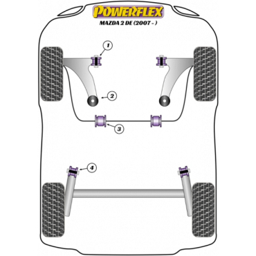 Powerflex PowerAlign Sturz-Einstellbolzen Kit 12mm für Mazda 2 DE (2007-)