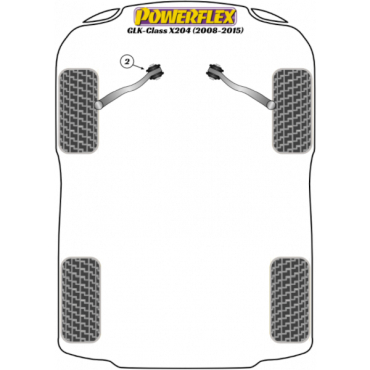 Powerflex Buchsen Universal Wagenheberaufnahme 14x15 / 10x15 für Mercedes Benz GLK-Class X204 (2008-2015)